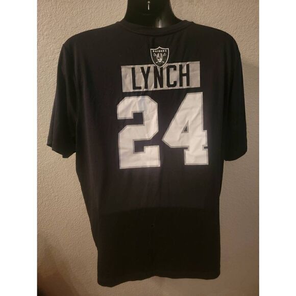 NFL Team Apparel TX3 Cool Men's Black Oakland Raiders Marshawn Lynch T-Shirt XL - Picture 3 of 5